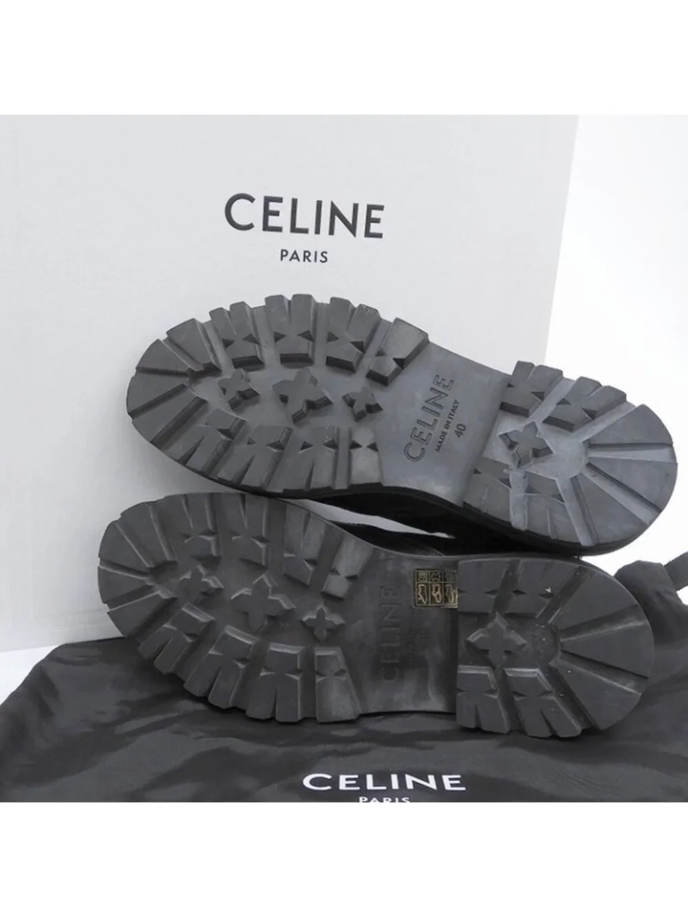 Celine Margaret Chelsea Boots Side Gore Black 40 - Picture 2 of 6